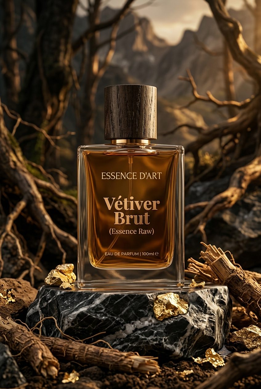 Botol parfum Vétiver Brut — Essence Raw